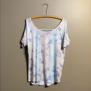 Juicy Couture Sparkly Peach Blue Top Medium